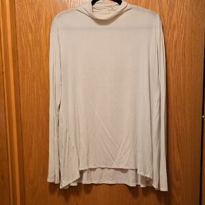 Mystree Soft White Mock Neck Top